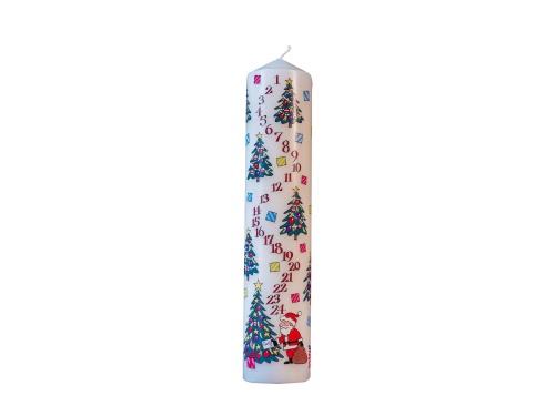 Alison Gardiner Christmas Trees Pillar Advent Candle (non-fragranced)