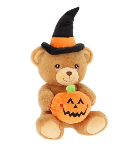 Keel Toys Keeleco Bear with Witch Hat & Pumpkin 15cm Plush Soft Toy