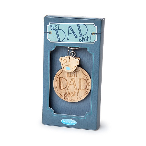 Best Dad Ever Wooden Key Ring - Me To You