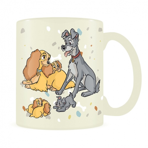 Disney Lady and the Tramp Playful Pups Mug, Coaster and Keyring Gift Set