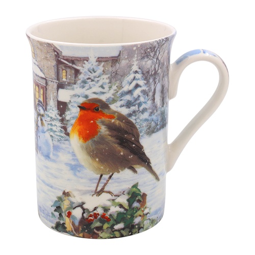 Christmas Robins Mug Gift Boxed