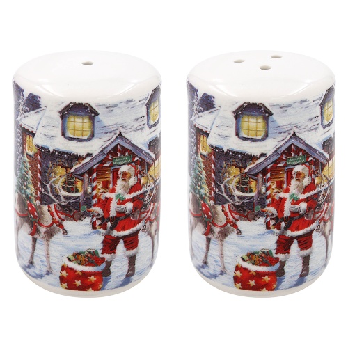 Santa and Christmas Tree Salt and Pepper Set