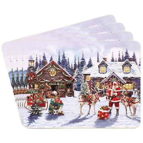 Christmas Santa Set of 4 Placemats