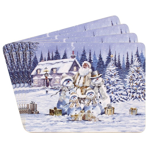 White Christmas Set of 4 Placemats