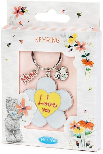 Me to You Mum I Love You Flower Keyring Tatty Teddy