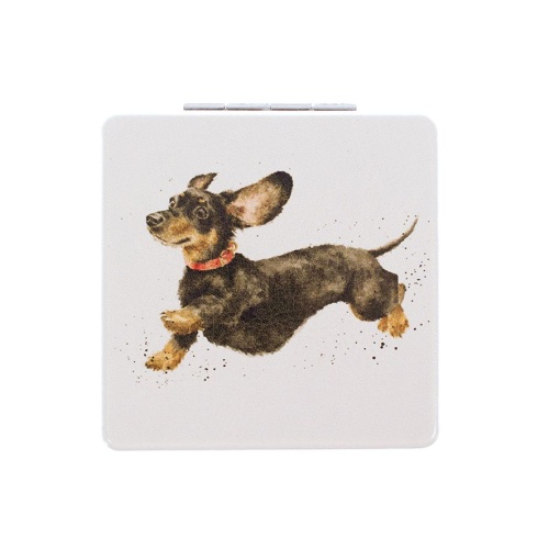 Wrendale Designs Dachshund That Friday Feeling Compact Mirror Gift Boxed