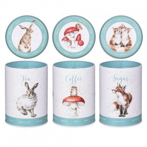 Wrendale Designs The Country Set Tea Coffee Sugar Canisters