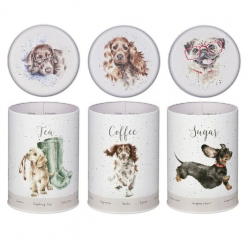 Wrendale Designs A Dog's Life Tea Coffee Sugar Canisters