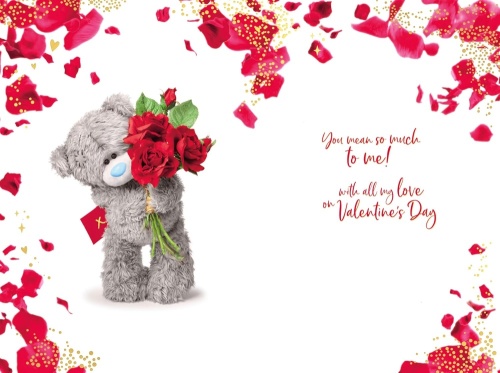 Me to You One & Only  Valentines Day Card 3D Holographic Tatty Teddy