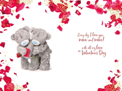 Me to You To My Wonderful Husband Valentines Day Card 3D Holographic Tatty Tedd