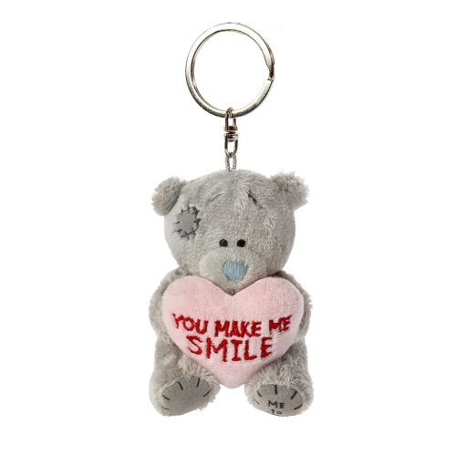 Me to You You Make Me Smile Plush Pink Heart Keyring Tatty Teddy