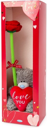 Me to You Love You Red Rose and Heart Plush Bear in a Box Tatty Teddy
