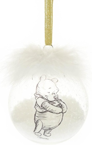 Disney Winnie the Pooh & Piglet Set Of 2 Christmas Tree Feather Baubles