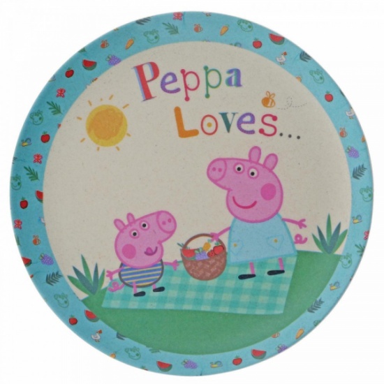 Peppa Pig Organic Bamboo Egg Cup Dinner Set