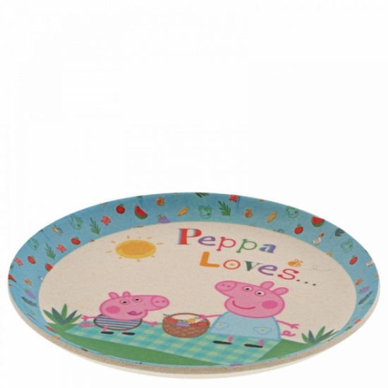 Peppa Pig Organic Bamboo Egg Cup Dinner Set