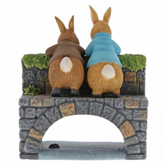 Beatrix Potter Peter & Benjamin Bunny on the Bridge Figurine