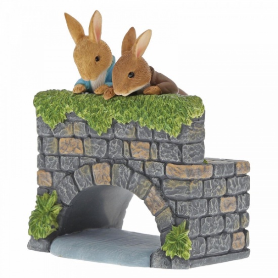 Beatrix Potter Peter & Benjamin Bunny on the Bridge Figurine