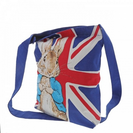 Beatrix Potter Peter Rabbit Union Jack Cotton Tote Bag / Shopping Bag