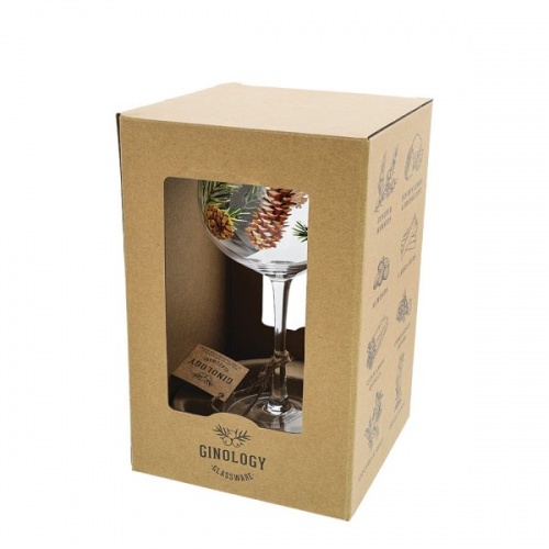 Ginology Pinecone Copa Christmas Glass Gift