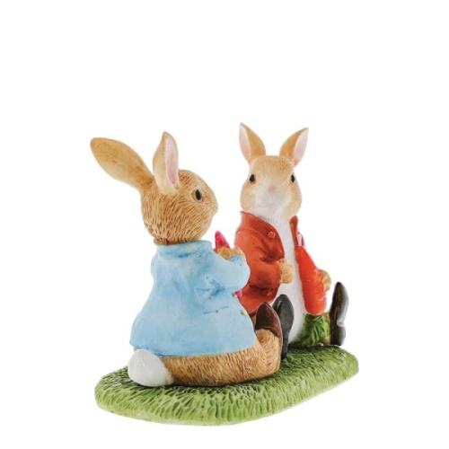 Beatrix Potter Peter Rabbit & Benjamin Eating Vegetables Figurine