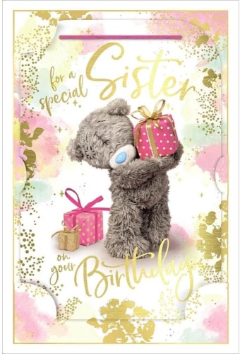 Me to You Special Sister Birthday Card 3D Effect