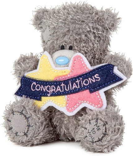 Me to You Congratulations Banner 4'' Plush Bear Tatty Teddy