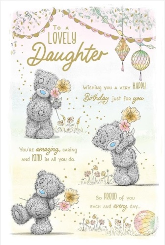 Me to You Lovely Daughter Birthday Card Tatty Teddy
