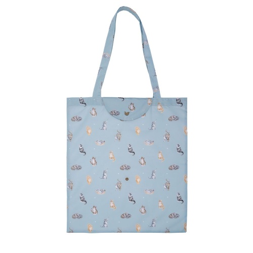 Wrendale Designs Feline Friends Foldable Shopping Bag Reusable Eco friendly