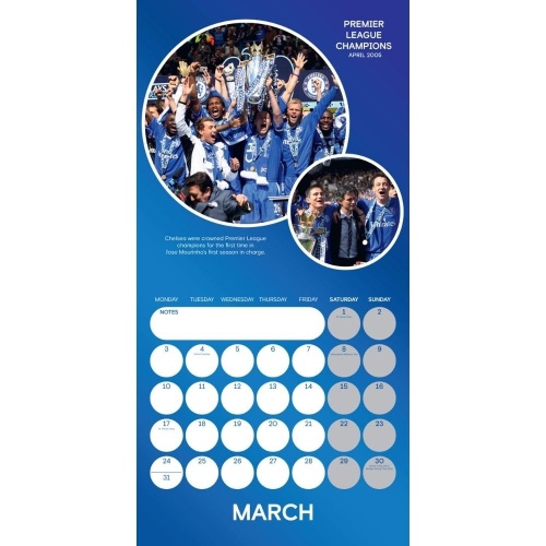 Chelsea FC Legends 2025 Wall Calendar