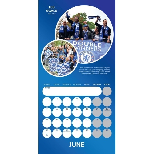 Chelsea FC Legends 2025 Wall Calendar