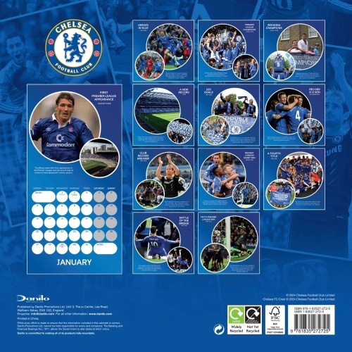 Chelsea FC Legends 2025 Wall Calendar