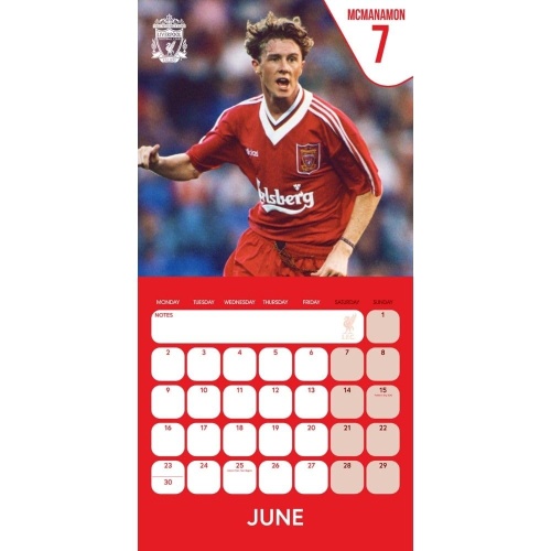 Liverpool FC Legends 2025 Wall Calendar