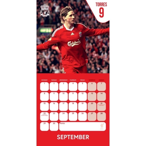 Liverpool FC Legends 2025 Wall Calendar