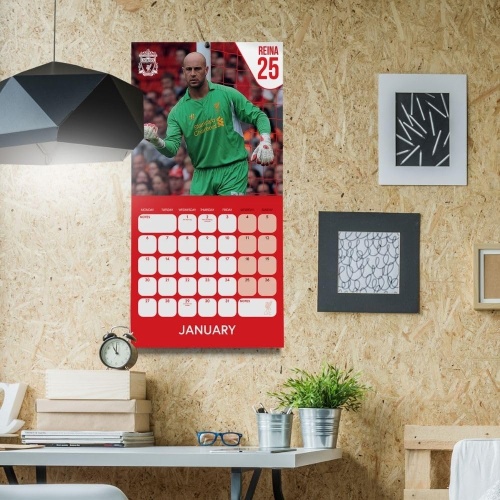 Liverpool FC Legends 2025 Wall Calendar