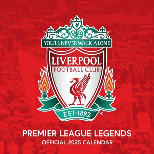 Liverpool FC Legends 2025 Wall Calendar