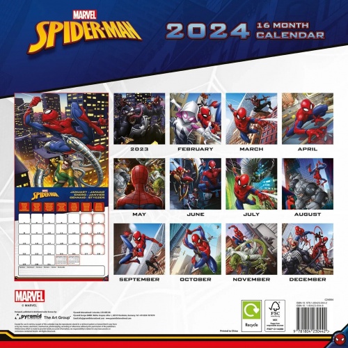 Marvel Spider-man 2024 Wall Calendar