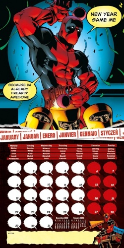 Deadpool Marvel Comics Official 2024 Calendar