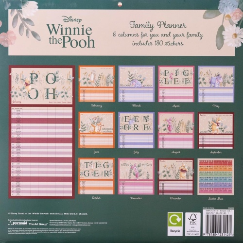 Disney Winnie The Pooh Official 2025 Family Calendar