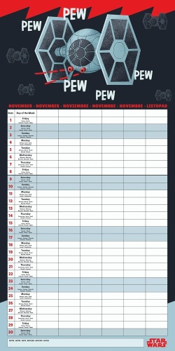 Disney Star Wars 2025 Family Planner Calendar