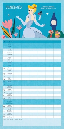 Disney Princess Family Organiser 2025 Calendar