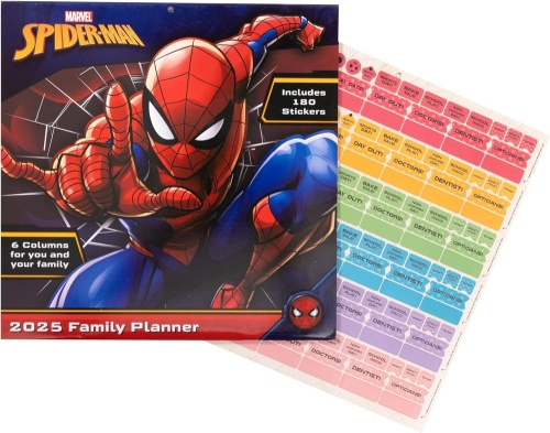 Marvel Spider-Man 2025 Family Planner Square Wall Calendar