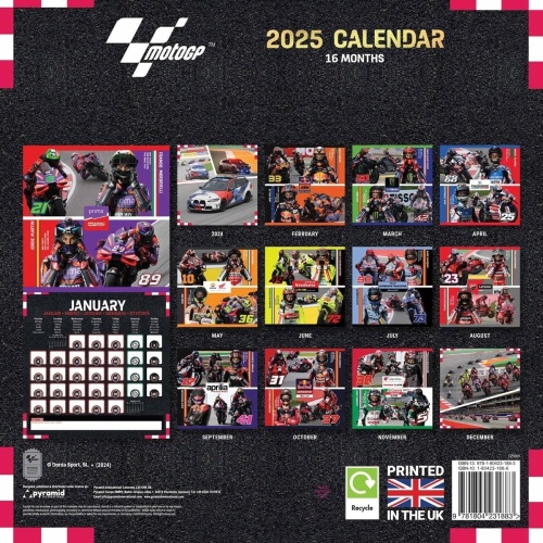 Moto GP Legends Official 2025 Calendar