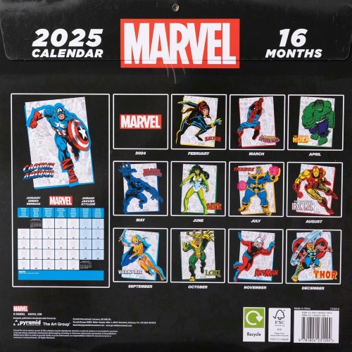 Marvel Comics Calendar 2025