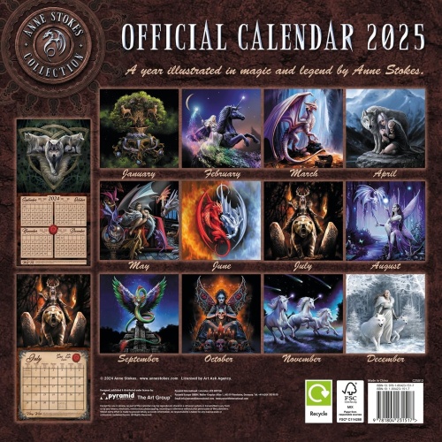 Anne Stokes Official 2025 Calendar