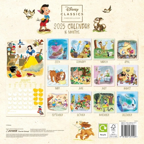 Disney Classics 2025 Wall Calendar