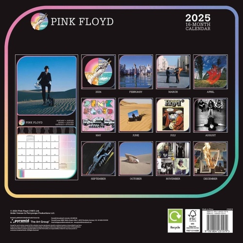 Pink Floyd Official 2025 Calendar