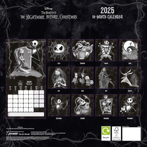 The Nightmare Before Christmas Official 2025 Disney Calendar