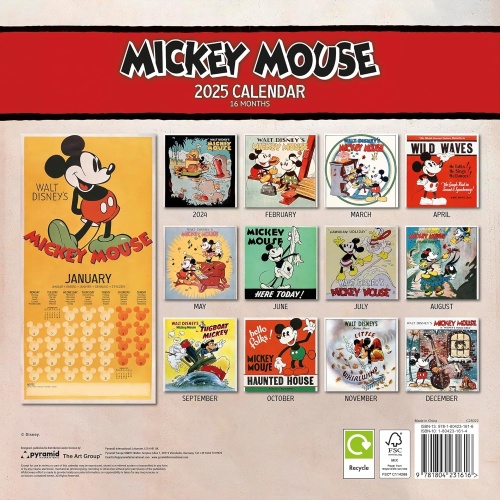 Disney Mickey Mouse 2025 Calendar