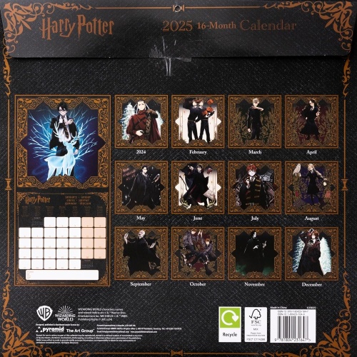 Harry Potter Magical 2025 Wall Calendar