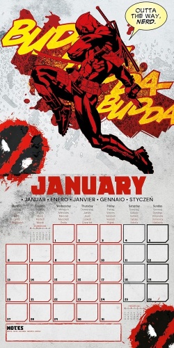 Deadpool Marvel Comics Official 2025 Calendar